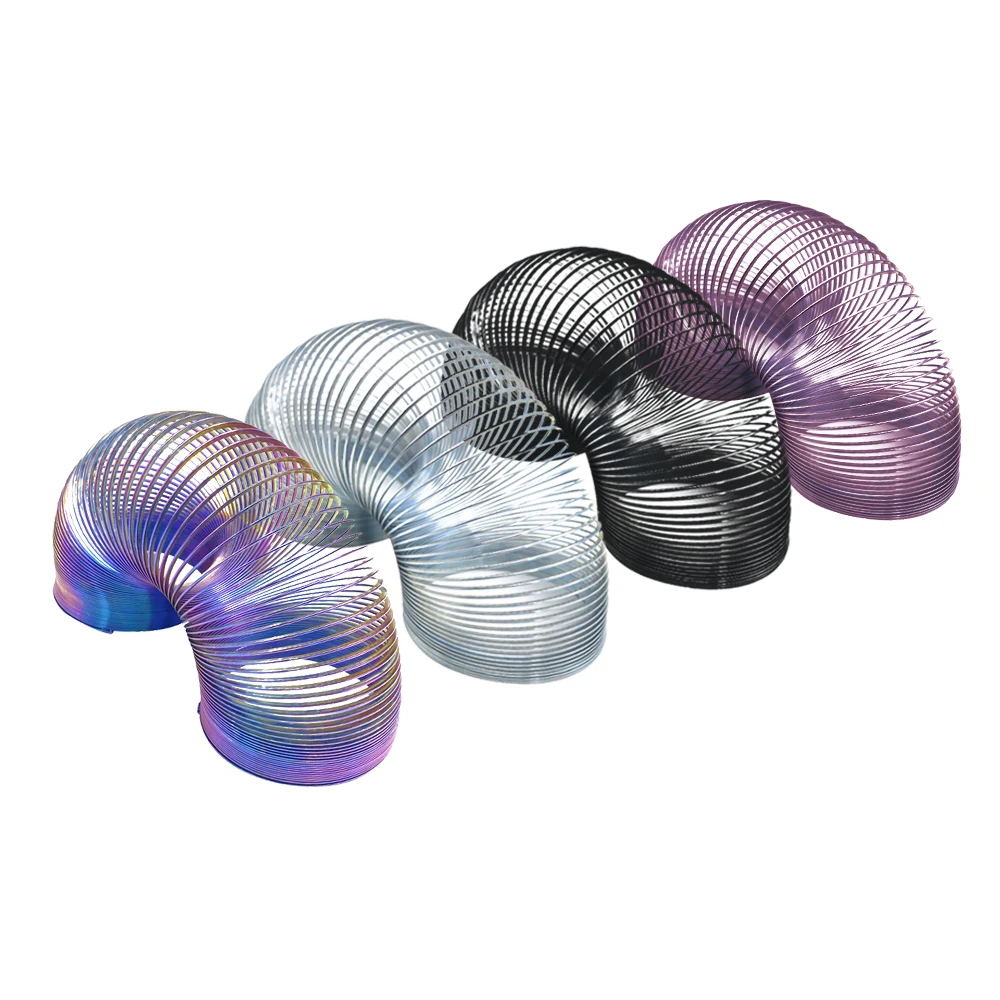 1PCS Decompression Finger Game Rainbow Metal Springs Mini Spring Party Toys Adult Decompression Spring