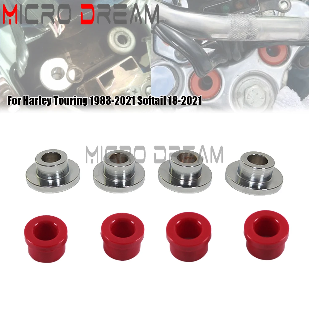 

Motorcycles Handlebar Bushing Kit For Harley Touring 1983-2021 Softail 18-2021 Polyurethane/Steel Handle Bars Riser Bushings