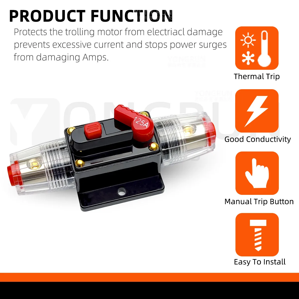 20A na 150A obvodový jistič s manuál resetovat pro auto audio systém vodotěsný lodní obvodový jistič resetovat tavná pojistka 12V48V stejnosměrný