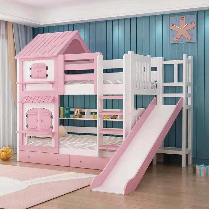 Dziecko proste podwójne łóżko projektant dzieci drewniana rama łóżka do przechowywania podwójne łóżko łóżka łóżka piętrowe Design Muebles Para