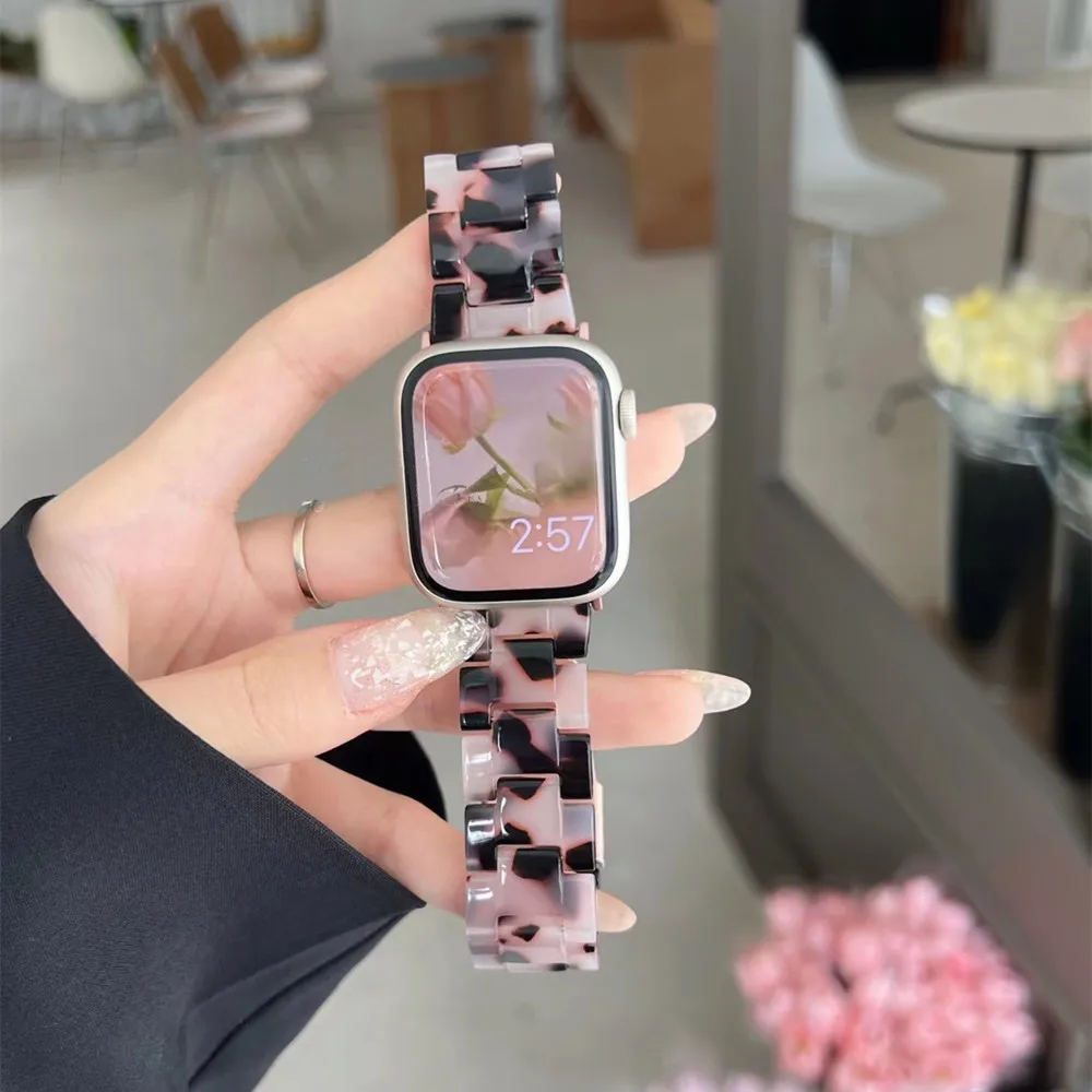 Pulseira de Resina Leve para Apple Watch, Pulseira Colorida, Loop Band, Novo, se7, 6, 5, 4, 40mm, 44mm, iWatch 3, 2, 1, 38mm, 42 milímetros