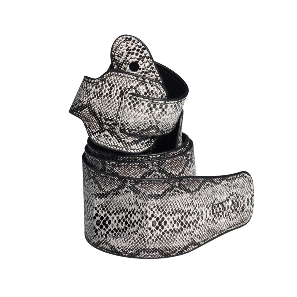

Durable PU Snakeskin Electric Guitar Strap Adjustable Bass Strap Classic Design for Guitar Playing Comfort Pressure