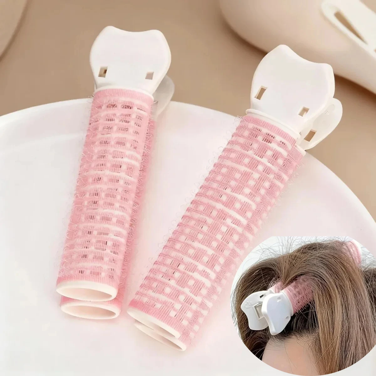 Hair Rollers Volumizing Curlers Root Clips Fluffy Instant Bang Heatless Hair Curler No Heat Styling Tool