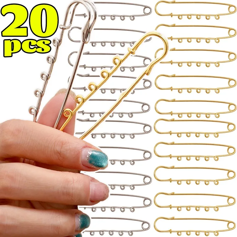 

5/20 шт. DIY броши с отверстиями, застежки-булавки для рукоделия, изготовления брошей, ювелирных изделий, безопасные булавки, аксессуары для рукоделия, для женщин