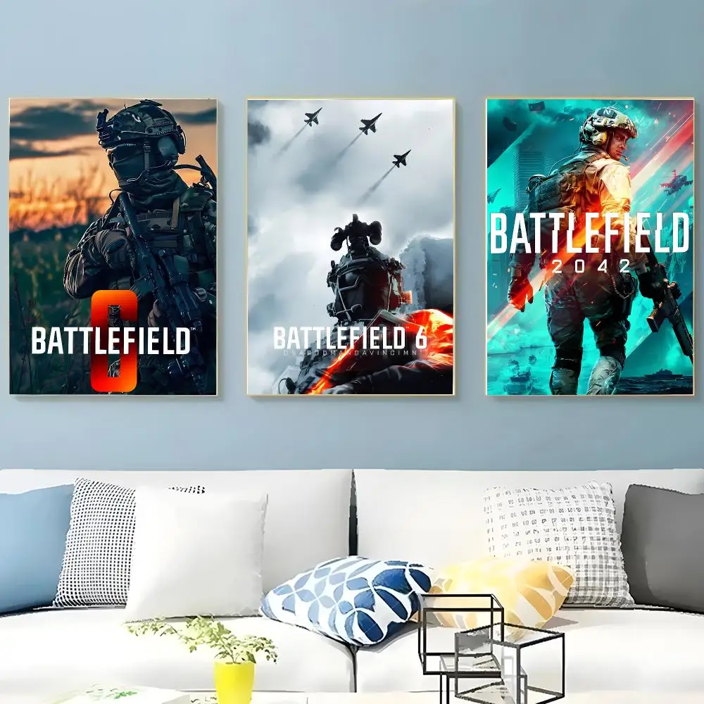 Military Shooter Game B-BATTLEFIELD Poster Creative Indoor Decorative Artwork & Modern Home Decor