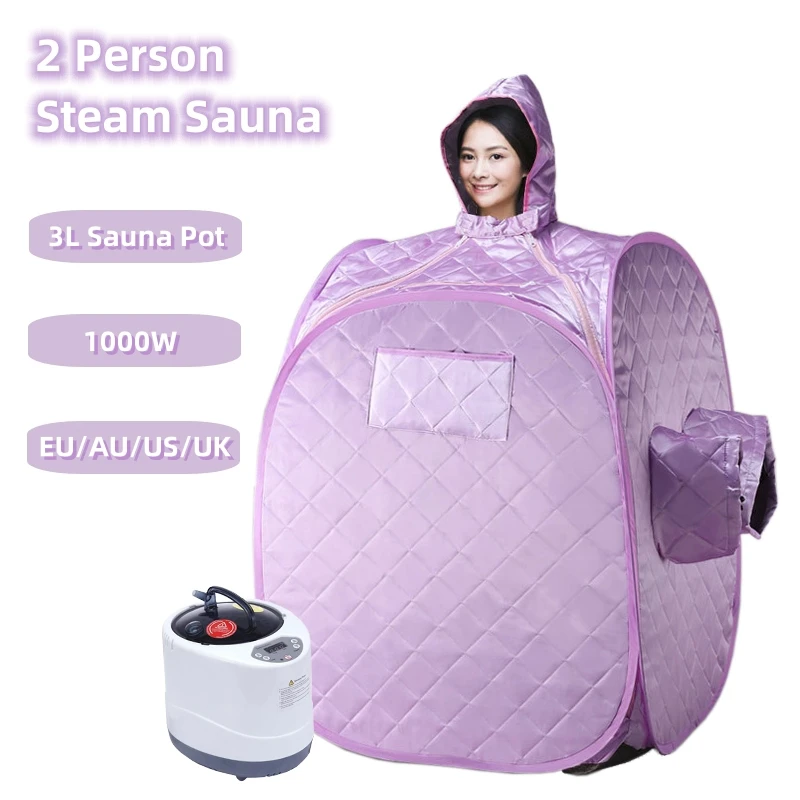 

사우나 Portable Folding Steam Sauna SPA Room Tent Box with Steamer two Person Weight Loss Full Body Slimming