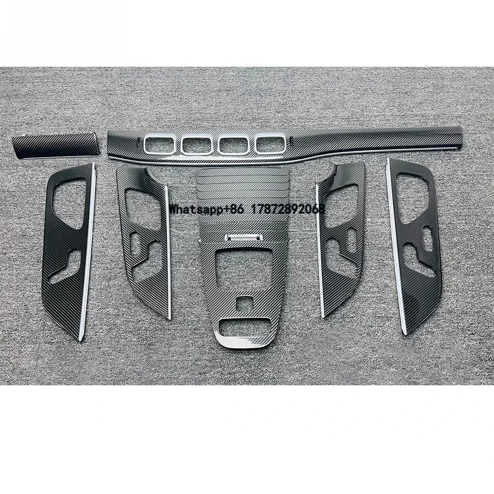 High Quality Interior Trims for GLS X167 2019- 2023y GLS Inside Car Decorations Carbon Fiber Interior Trim Strips Panel