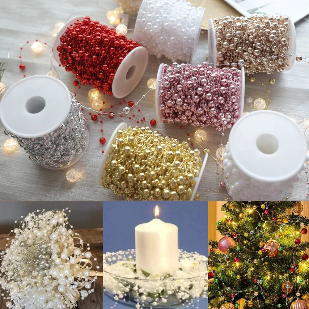 

Christmas Decorations Fishing Line Chain Beads Strings Christmas Scene Layout Mall Windows Decorations Wedding Party Decorations