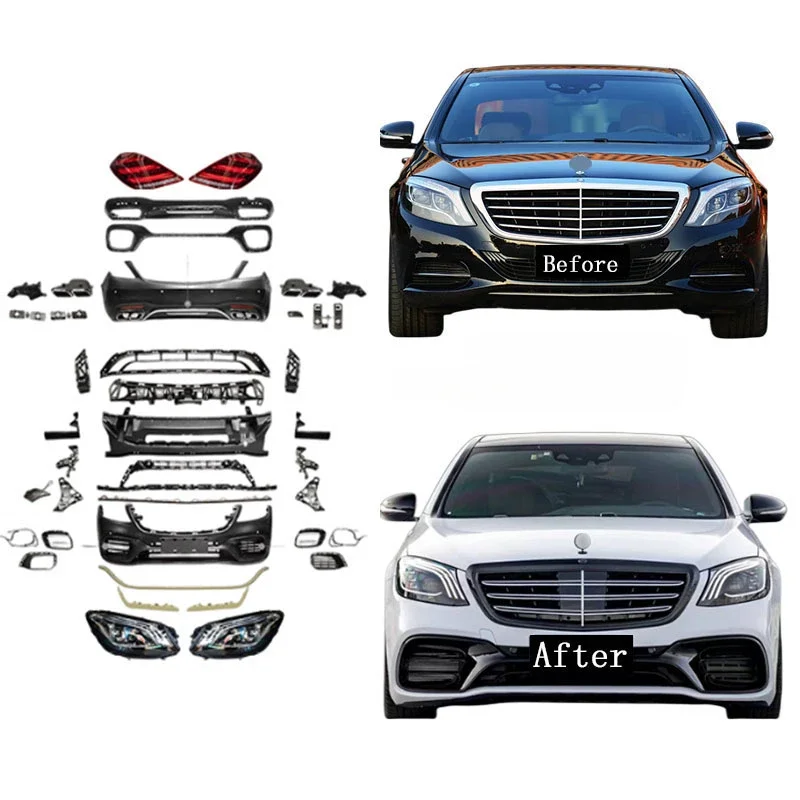 car accessories car bumper For mercedes Benz W222 S class S430 S600 S550 S300 S650 upgrade S63 AMG bodykit car grill headlights