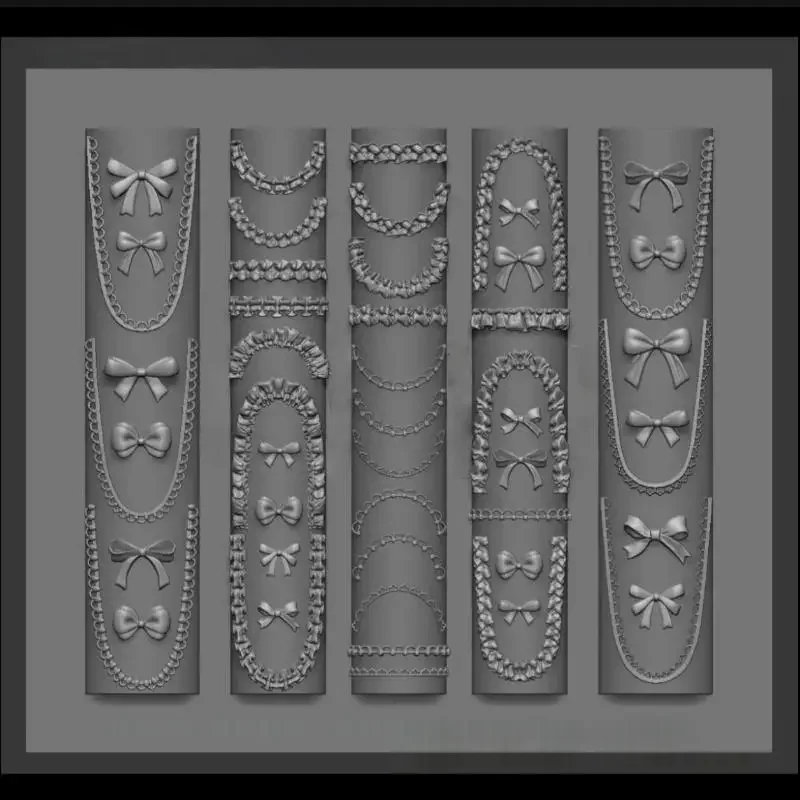 التنانين العظام ثلاثية الأبعاد سيليكون قالب الأظافر زهرة Bowknot ستار سلسلة الأظافر قوالب DIY بها بنفسك مسمار الفن الديكور مانيكير أدوات التصميم #5