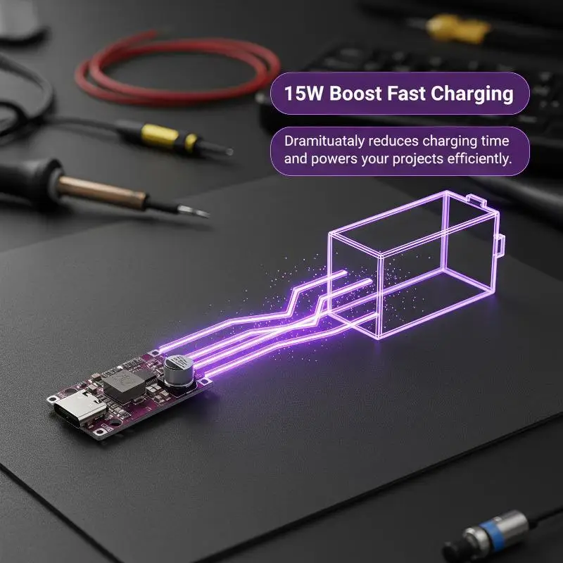 2S 3S Lithium Battery Charger Boost Module 15W Type C Input Fast Charging for Electronic Enthusiast DIY Power Projects