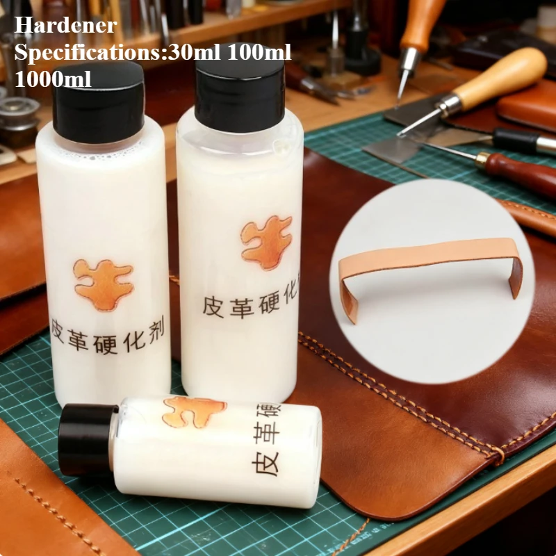 30/100/1000ml Leather Hardener Liquid Fast Penetrating Elasticity Enhancer for Belts Bags DIY Leathercraft