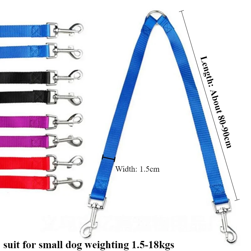 Walk Two Dogs with A Single Lead Double Leashes Coupler Twin Lead Walking Leash