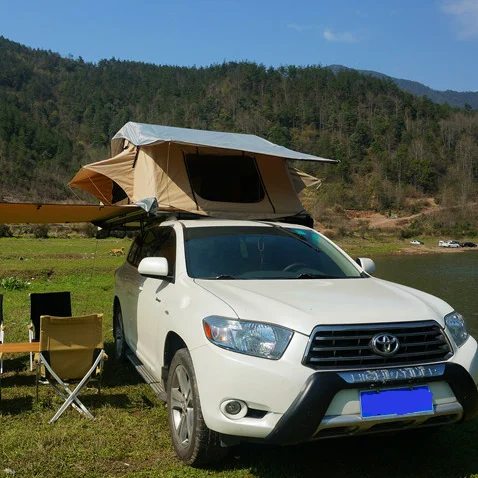 Customized Off Road 4WD Trailer Car Folding Soft Roof Top Tent 4 Person for Camping