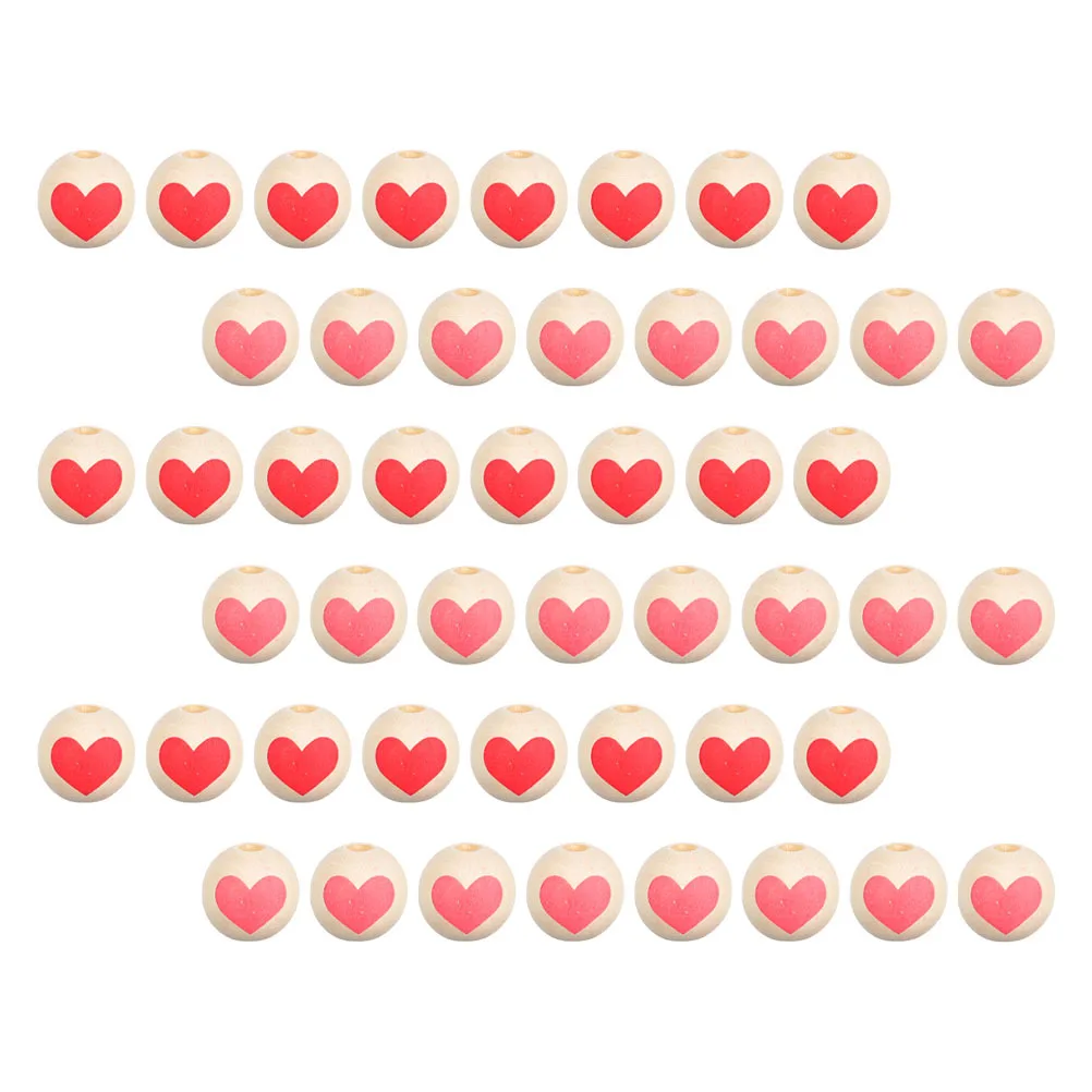 

100 шт. DIY деревянные бусины на День святого Валентина в форме сердца гладкие полированные материалы для изготовления ювелирных изделий принадлежности для рукоделия для браслетов