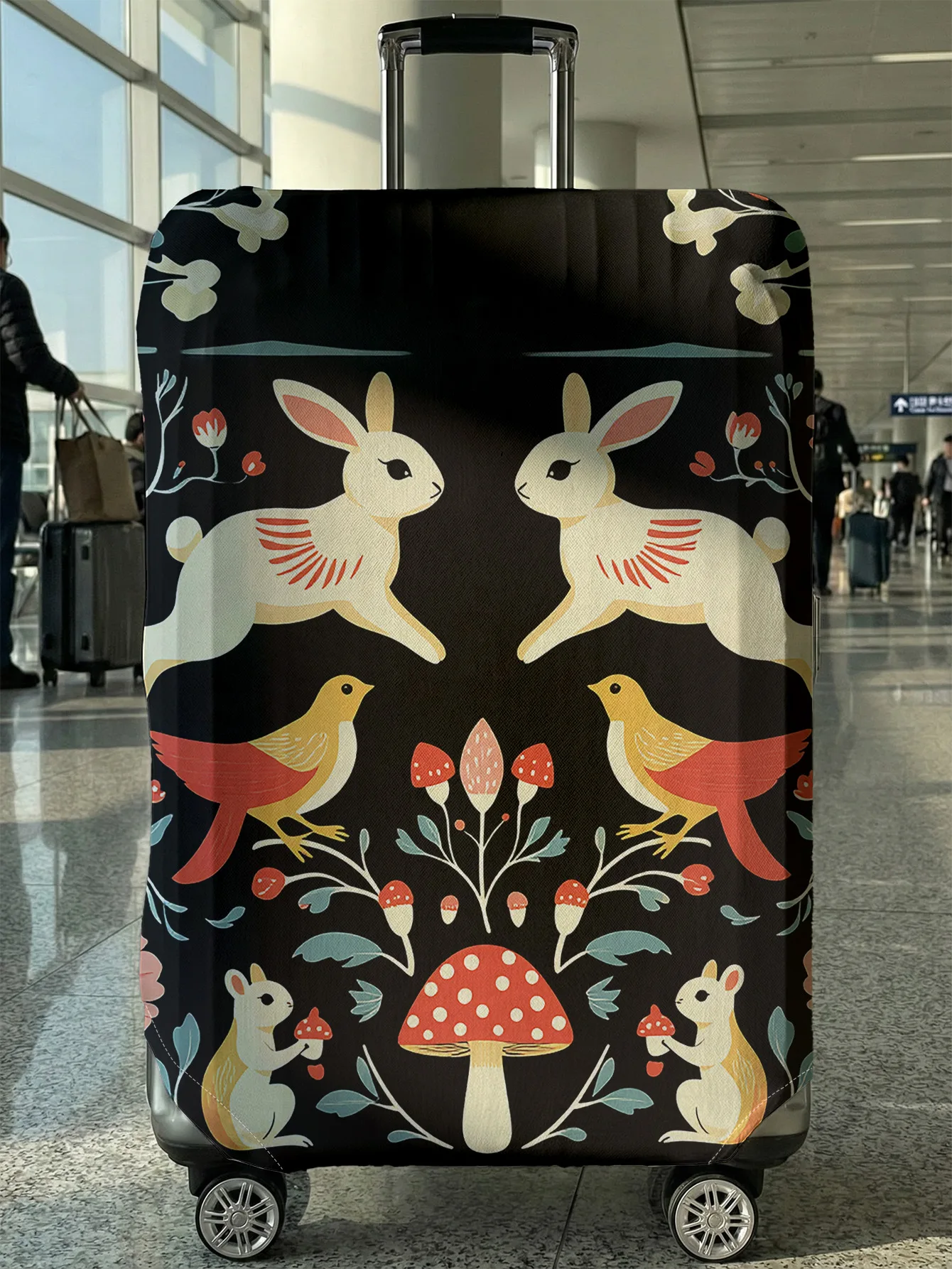 

Mushroom animal pattern luggage protection cover, suitable for 18-32 inch luggage covers, luggage handle gloves, travel accessor