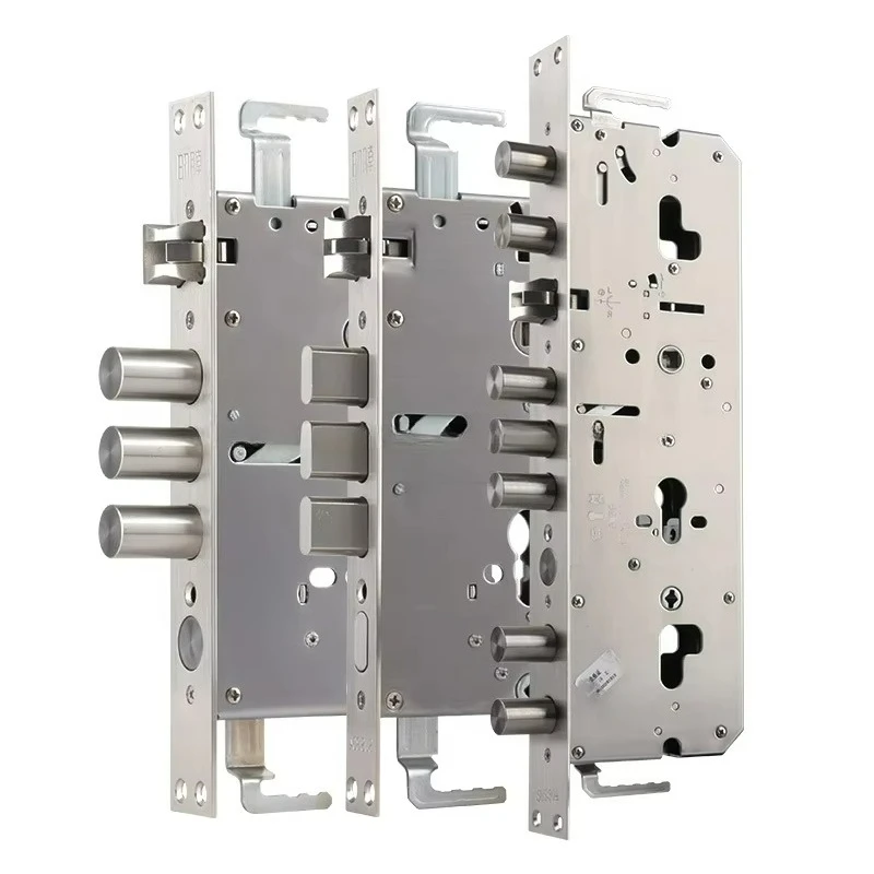 24x240 6068 Security Door Lock Body 304 Stainless Steel Internal Gear Structure Anti Stuck For Smart Fingerprint Lock