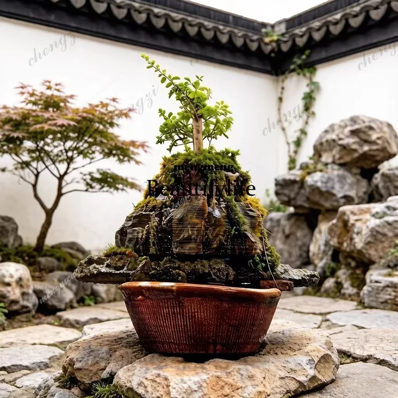 R134 Rockery flowing water ancient method fish tank balcony courtyard hotel clubhouse community square park school landscape sto