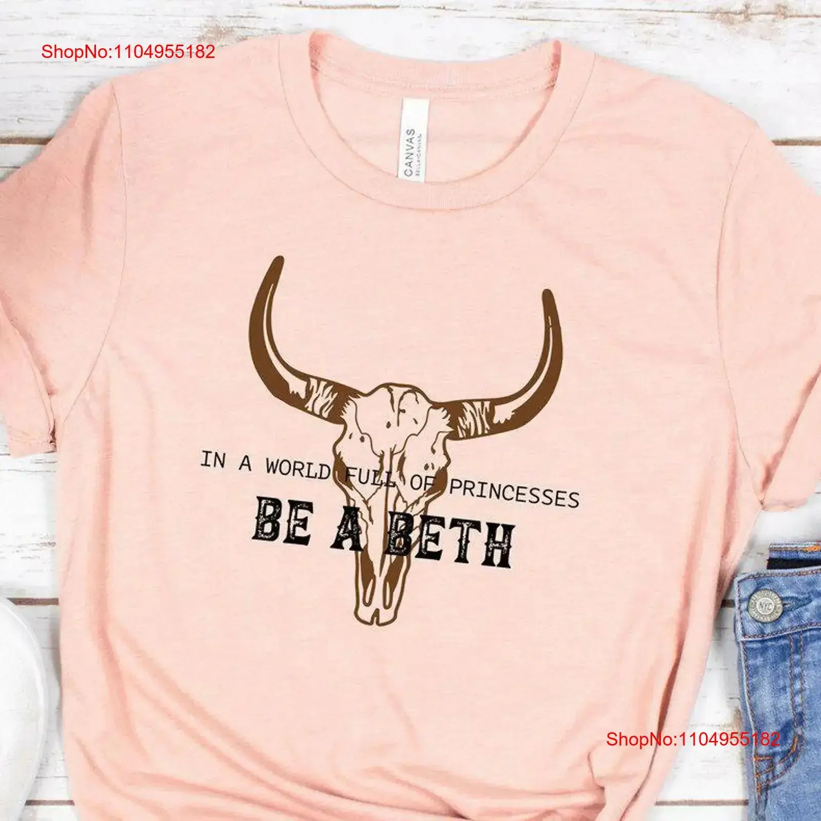 

Boho Cow Skull T Shirt Howdy Wild WesT In a World Full of Princesses Be Beth Bull Cowgirl Country Music vintage Washed