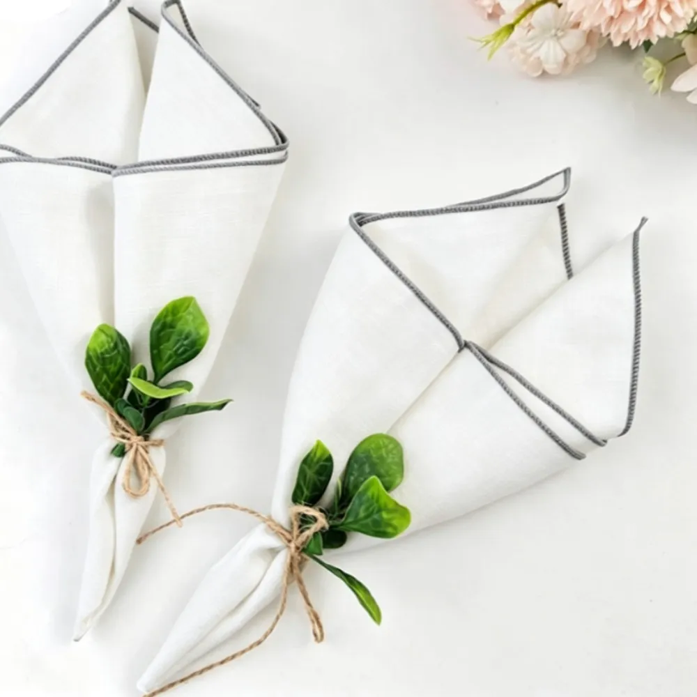 1/5/10pcs 45x45cm Durable Cotton Linen Tablecloth with Thicken Placemats Reusable Napkins for Kitchen Dining Wedding Decoration