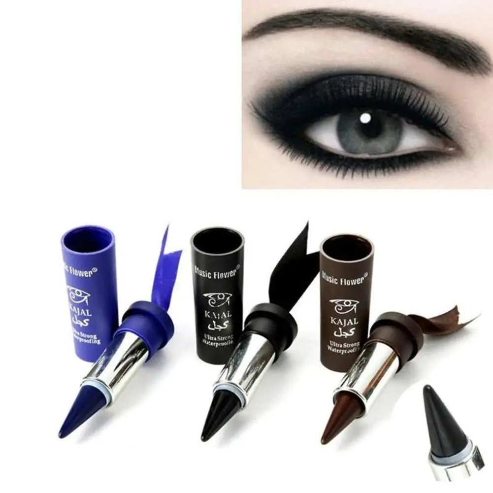 Dikke Eyeliner Crème Vrouwen Rokerige Ogen Eyeliner Potlood Zwarte Voering Waterdichte Pen Natuurlijke Duurzame Zwarte Lange Voering Draagbaar