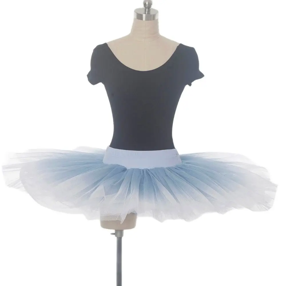 Repetitie/Praktijk Professionele Tutu Stijve Tule Half Ballet Tutu Vrouwen Dance Tutu Blauw Fading Kleur Prefesstional Half Tutu