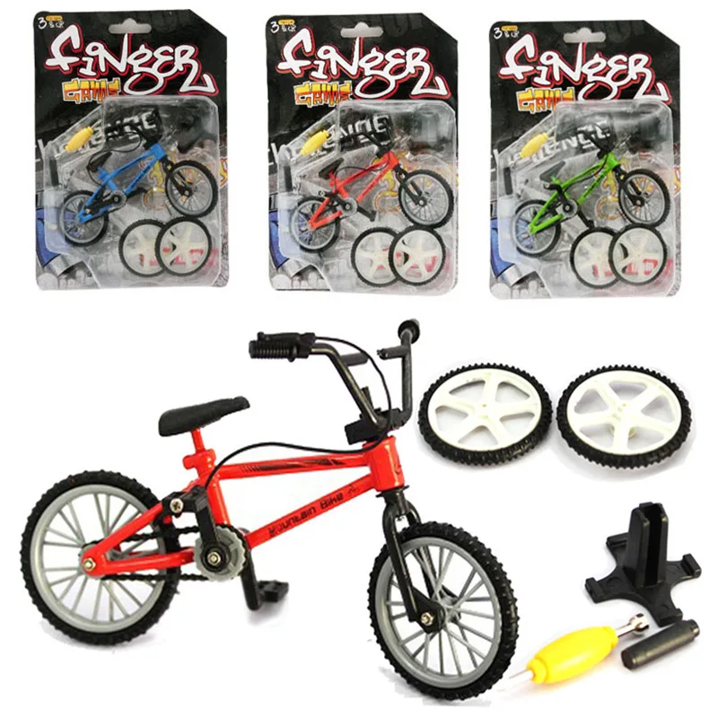 Jiaxin 1/10 Simulation mini alloy finger bicycle spare tire bicycle model Bike model Toy Gift Children gift