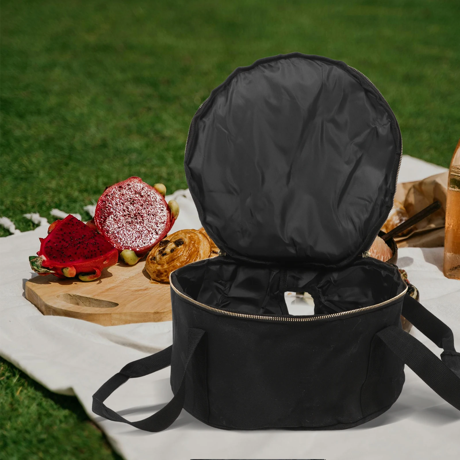 

Thick Cloth Multifunctional Frying Pan Bag Large Capacity Outdoor Camping Storage Pouch Portable Bakeware Container Cast Iron