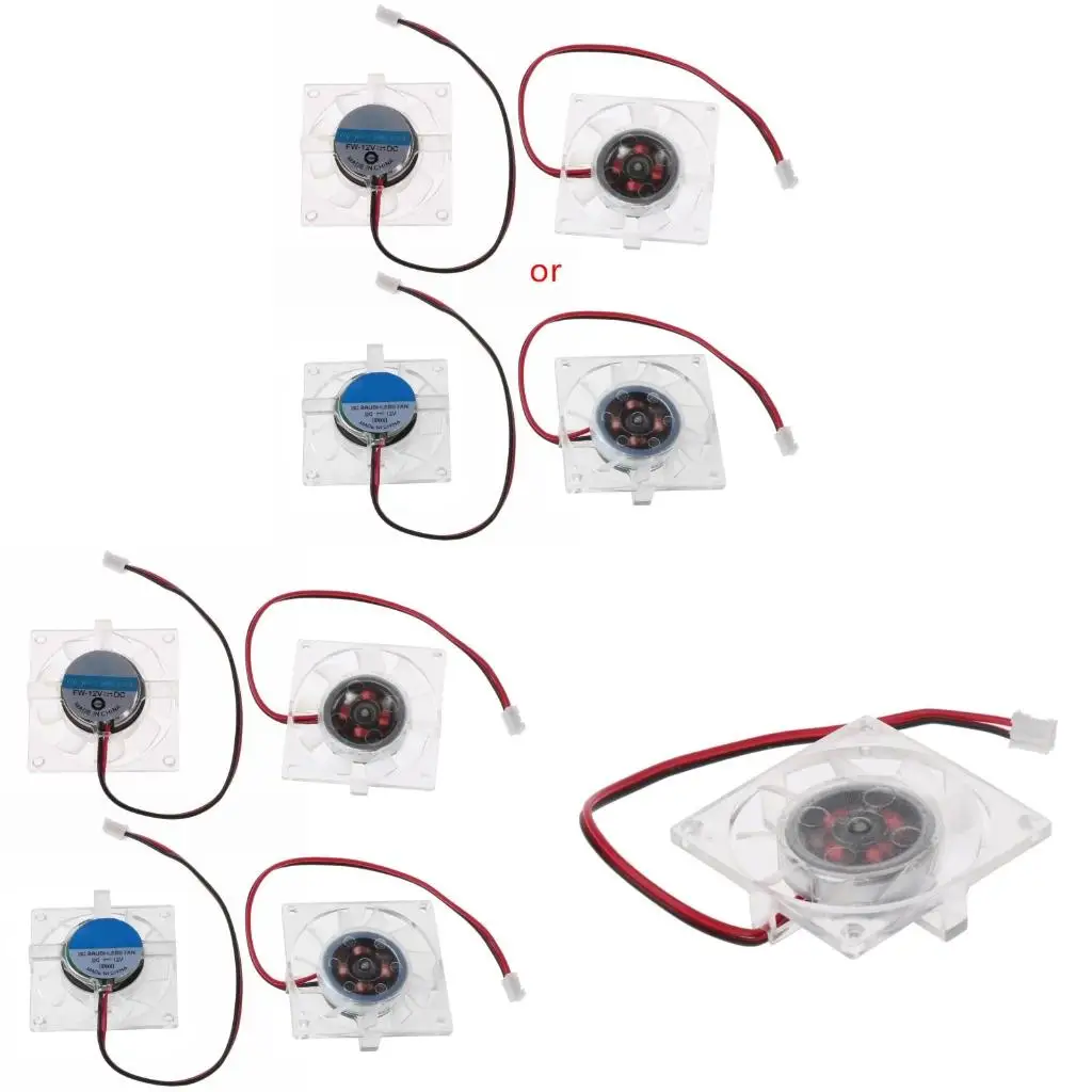 

40mm Square Silent Cooling Fan 12V 2Pin Brushless Quiet for PC Computer f