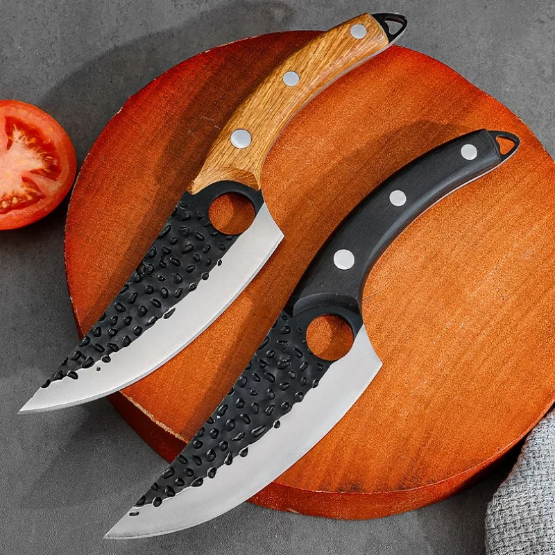 Kitchen Knives Stainless Steel Boning Knife Meat Cleaver Handmade Forged Chef\'s Knife for Household Wooden Handle Butcher Knife