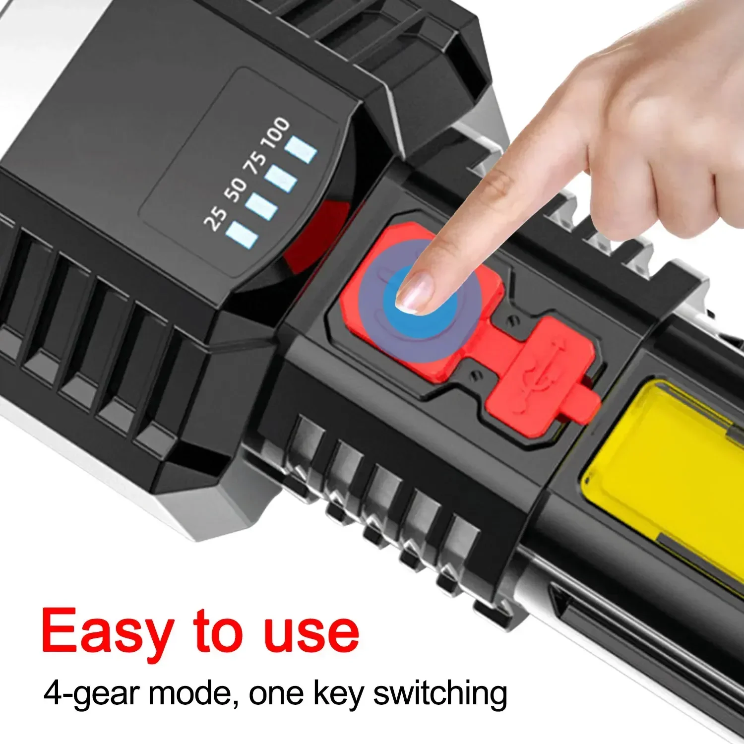 5LED High Power Led-zaklampen Oplaadbare campingspot met zijlicht 3 verlichtingsmodi voor kampeeravontuur buiten