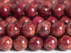 Natural stone Scarlet Red SeaSediment Imperial Jasper Grade AAALooseBeads RoundShape Size Options4/6/8/10/12mmfor Jewelry Making