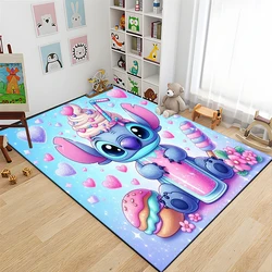 Disney Cartoon Lilo Stitch Large Area Rug 3D Carpets for Living Room Kitchen Bedroom Sofa Home Decor Doormat Kids Floor Mat Gift