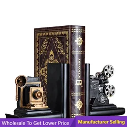 Bookends Books Rely Retro Camera Movie Film Projector Collector's Creative Bookcase Organize Books Office Furnishings