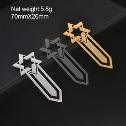 Wholesale of new stainless steel bookmarks for teachers, students, David Star bookmarks, gifts for wedding guests, learning gift