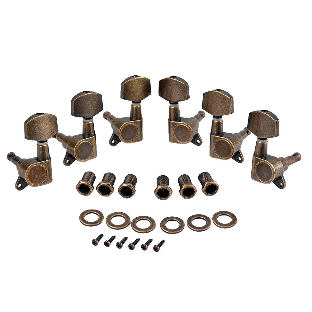 

6pcs 6 Bronze Tuner Machine Guitar Bronze String Tuning Parts Accessories with Heavy for Ukulele String