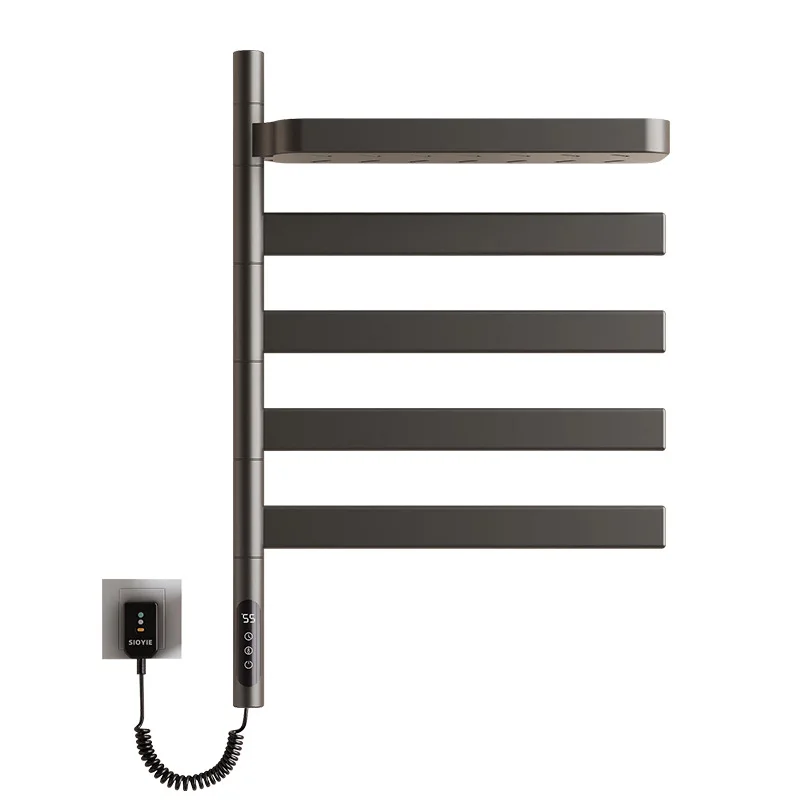 

Умная электрическая вешалка для полотенец, бытовая ванная комната, туалет, нагрев из углеродного волокна, сушилка для полотенец, вращающаяся полка