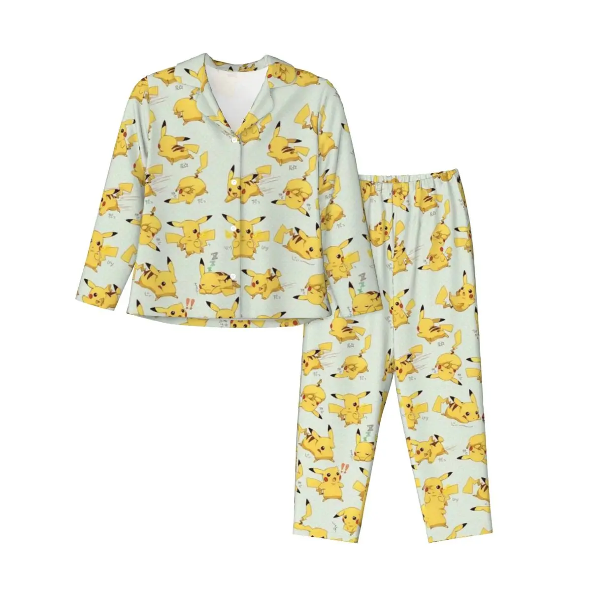 

Pokemon Women's Pajamas Sets Woman 2 Pieces Pajamas Female Couples Loungewear Suit Home Clothes