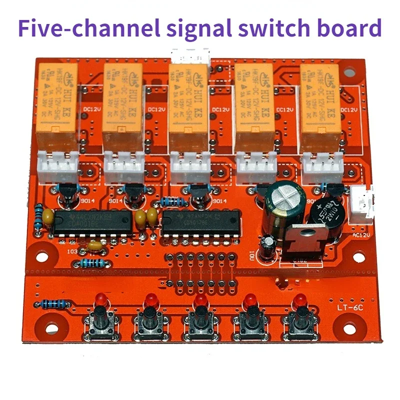 HIFI Front-level Five-channel 5-speed Signal Relay Switch DIY Fever Audio Input Selection Electronic Audio Source Board