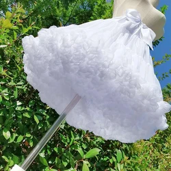 DongCMY Women Flower Style Lolita Petticoats Crinoline Inner Bustle Cosplay Tutu Puffy Cancan Skirt Under Wedding Dresses