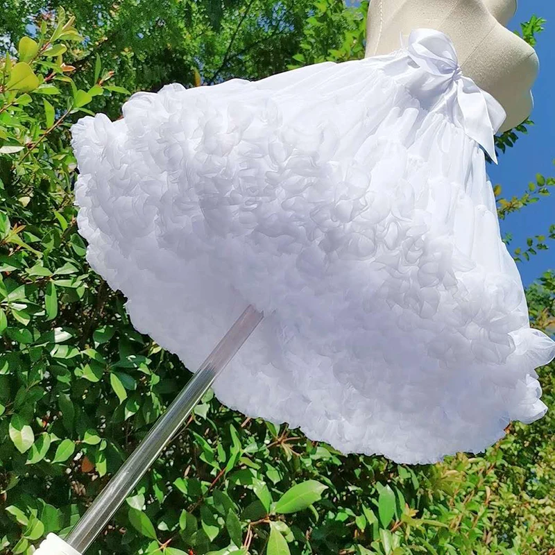 DongCMY kobiety styl kwiatowy Lolita halki krynolina wewnętrzna zgiełk Cosplay Tutu bufiasta spódnica Cancan pod suknie ślubne