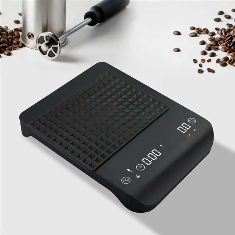 ABYP 3Kg/0.1G Digital Coffee Scale Rechargeable Kitchen Electronic Scale Oz/G Espresso Scale With Auto Touch Sensor