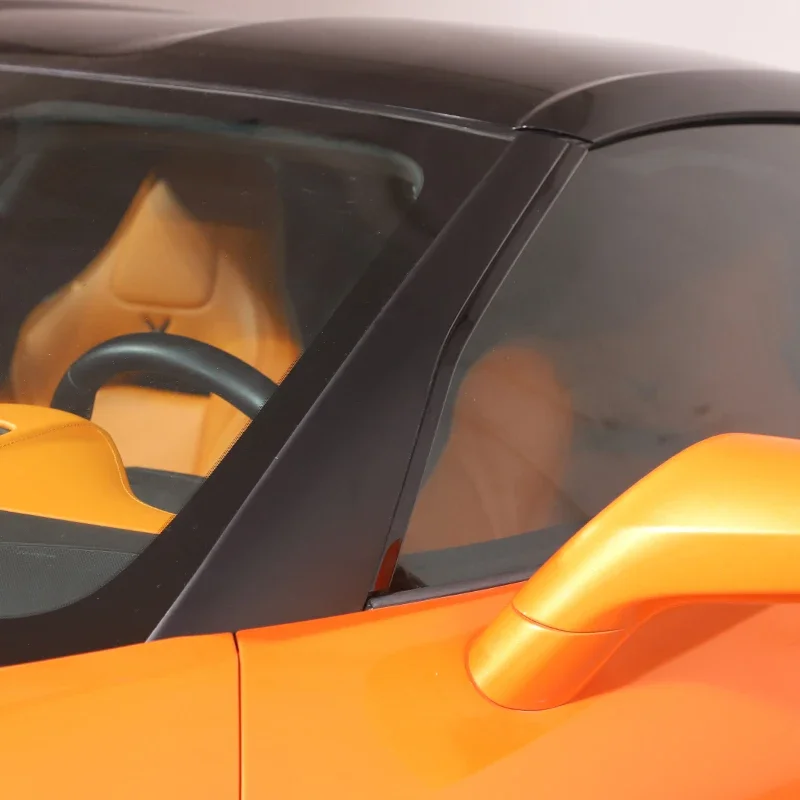 

For 2014-2019 Chevrolet Corvette C7 PVC Carbon Fiber Car Front Windshield Glass A-Pillar Trim Cover sticker Car Exterior Parts
