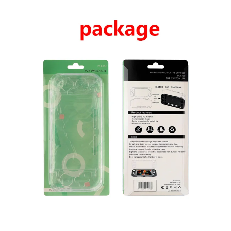 مناسبة لجهاز نينتندو سويتش لايت حافظة كريستال صلبة شاملة حافظة واقية سويتش لايت ملونة للكمبيوتر الشخصي