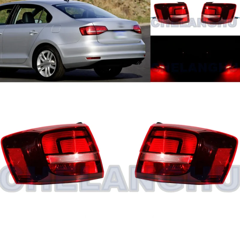 Car accessories For VW Jetta 2015 2016 2017 2018 US version Pair Left+Right Outer Tail Light Rear Lamp With LED indicator