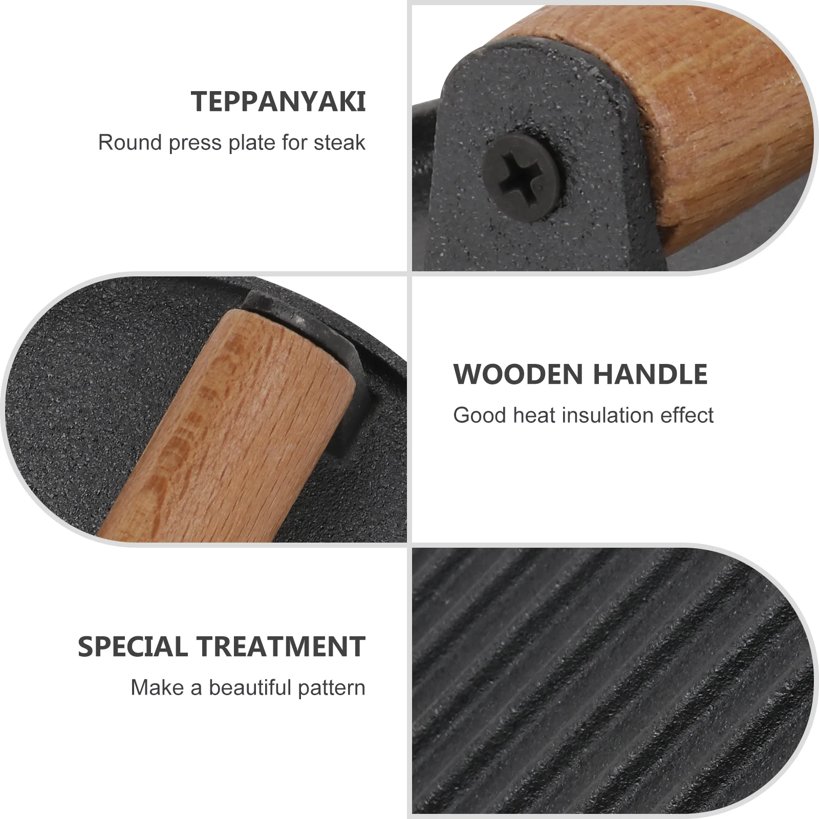 

Cast Patty Maker Press Tool Manual Burger Meat Mold for Kitchen Durable Round Cutlet Press Rice Ball