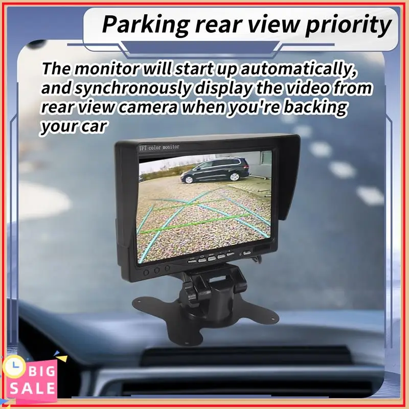 

A42P-12V-24V 7 Inch TFT LCD Color HD Monitor For Car Truck CCTV Reverse Rear View Backup Camera
