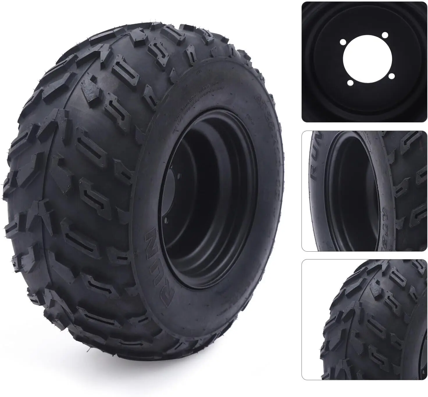 22x10-10 10" ATV Quad/band met velg, ATV-banden voor ATV's en skelters als voor- of achterwiel Eén band gemonteerd op één velg