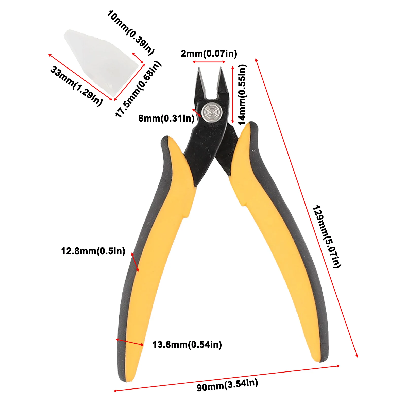 Wire Cutter Cutting Pliers For Machine Maintenance Manufacturing Metal 128x90mm Diagonal Electrical Cable Engineering New