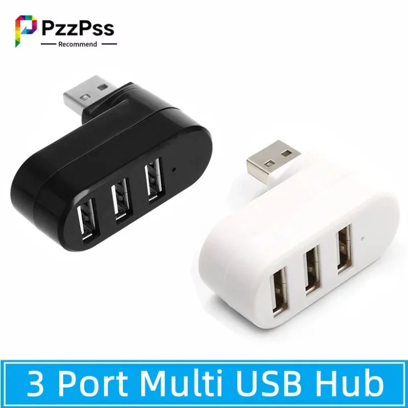 

PzzPss 3 Port Multi USB Hub Mini USB 2.0 Hub High Speed Rotate Splitter Adapter For Laptop Notebook For PC Computer accessories